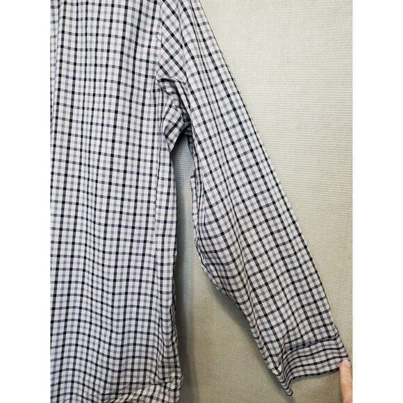Old Navy Men's Gray Plaid Slim Fit  Pre Signature Button-Up Shirt Size XXL - Picture 2 of 6